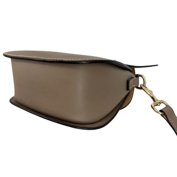 Dooney & Bourke Saddle Bag Crossbody Beige Leather Old Money Equestrian - Picture 10 of 16